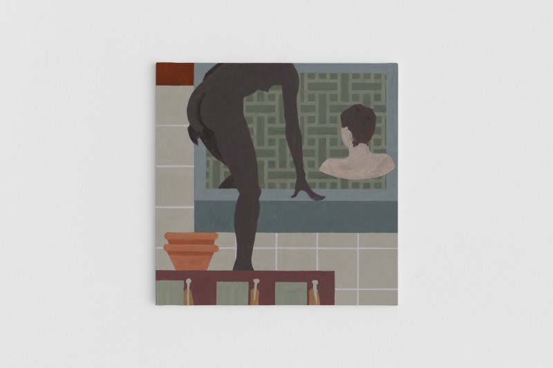 Bathhouse Scene in Blue